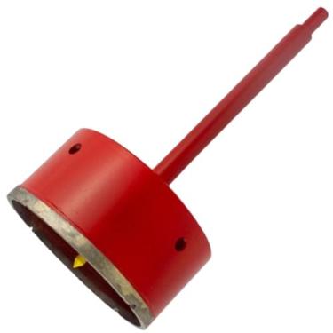 Imagem de Serra Copo Broca Diamantada 80mm Com Haste E Pino Guia Perfurar Porcel