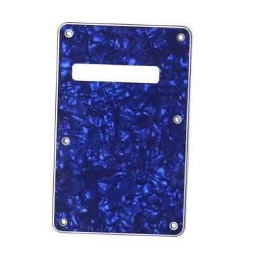 Imagem de menolana Escudo para guitarra portátil com furo para captador, peça de reposição moderna, placa de proteção, acessório para instrumento musical, Azul, Traseira