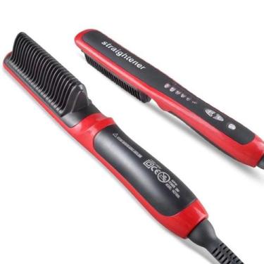 Imagem de Escova Alisadora de Cabelo Pente de Cerâmica Elétrico Portátil - Selec