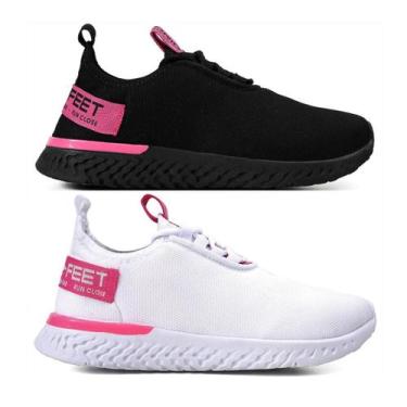 Imagem de Kit 2 Tênis Femininos Esportivos Caminhada Lançamento - Original Feet,