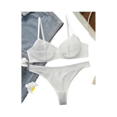 Imagem de Conjunto De Sutiã E Calcinha Sexy Com Renda Para Mulheres, Confortável