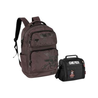 Imagem de Kit One Piece Mochila Costas + Lancheira Térmica Oficial - Luxcel, mar