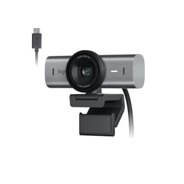 Imagem de Webcam Ultra HD 4K Logitech MX Brio Com Microfones com Redução de Ruído, Qualidade de Imagem Aprimorada por IA, Protetor de Privacidade e Conexão USB-C - Grafite
