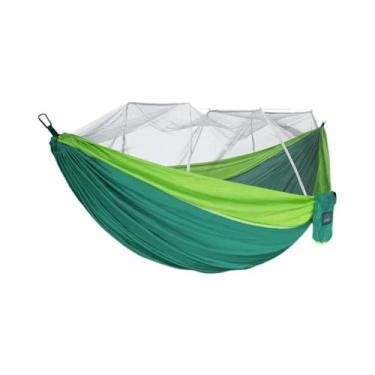 Imagem de Rede De Camping De Nylon Tamanho Duplo E Simples Com Mosquiteiro, Rede