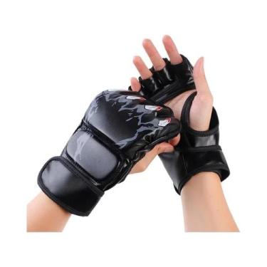 Imagem de Luvas De Boxe De Couro PU Com Dedos Cortados Para Treinamento De MMA, 