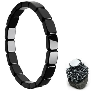 Imagem de pulseira de hematita masculina, One Size, Pedra, Sem Pedra Preciosa