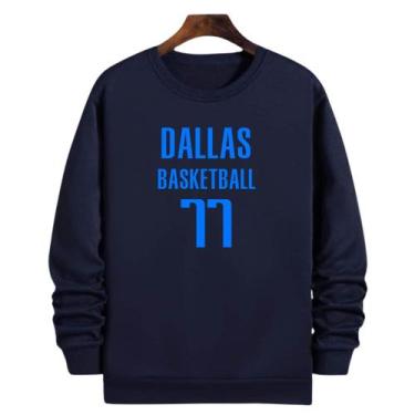 Imagem de Blusa Moletom Gola Basquete Dallas Basketball número 77 - Loja Click C