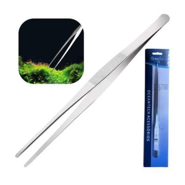 Imagem de Pinça Reta Aço Inoxidável 27cm Aquario Plantado Planta Lago - Ocean Te