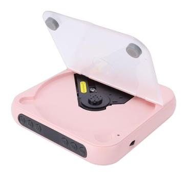 Imagem de Cryfokt Leitor de CD Portátil, 5.3 Recarregável Com Display LCD de Alto-falantes Estéreo Duplos, Suporta CD AUX USB MP3 WMA, para Carro Doméstico Ao Ar Livre ou Em Casa, Crianças (Rosa)