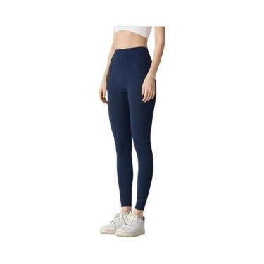 Imagem de Calças De Yoga De Nylon De Cintura Alta Para Mulheres, Leggings De Fit