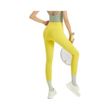 Imagem de Calças De Yoga De Nylon De Cintura Alta Para Mulheres, Leggings De Fit