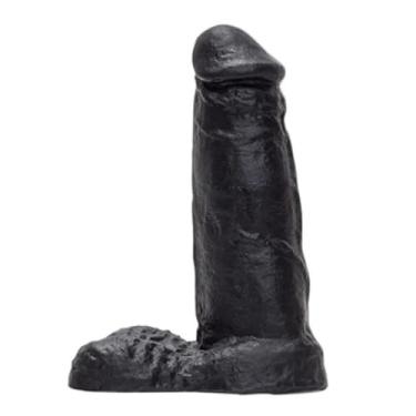 Imagem de Prótese Realística Maciça Com Escroto 12,5 X 3,5Cm Brinquedo Erótico Dildo Mini Consolo MAN15 (PRETO)