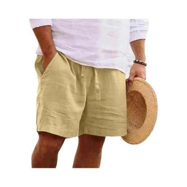 Imagem de Bermudas Masculinas Leves E Respiráveis De Algodão Para Praia, Cor Sól