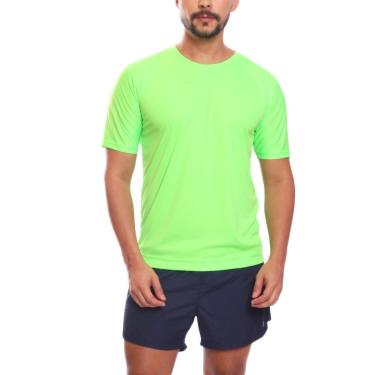 Imagem de Camiseta Masculina Dry Manga Curta Proteção UV Slim Fit Básica Academia Treino Fitness-Masculino