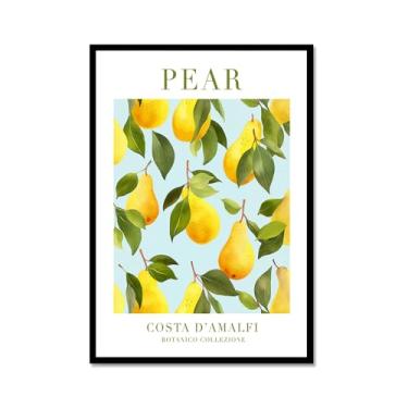 Imagem de Valencia Laranja Sorrento Limão Pêssego Sicília Pôsteres e Impressões Vintage Arte de Parede Pintura em Tela Imagens de Parede Cozinha Decoração de Casa (SKU5,8x30,5 cm = (20 x 30 cm), Moldura de