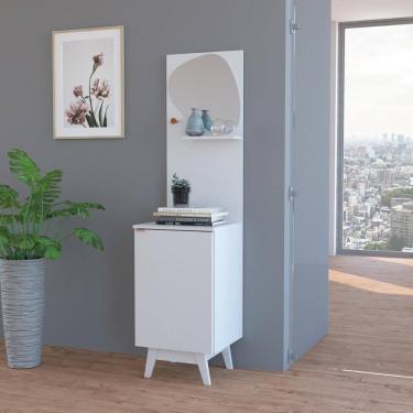 Imagem de Aparador com Espelho 45cm 1 Porta Flex Retrô Multimóveis CR50221