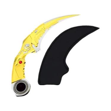Imagem de Faca Modelo De Metal Karambit De 17CM Com Espinhos Duplos Para Meninos