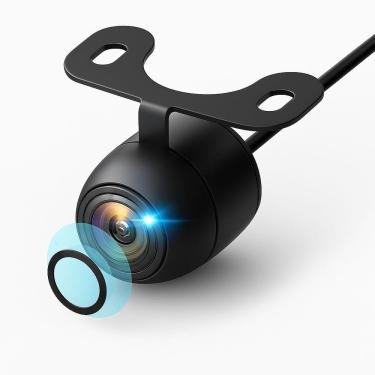 Imagem de Câmera De Ré Traseira Com Led E Linhas Guias Modelo Borboleta Visão Noturna E Imagem Reversa