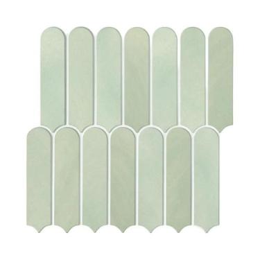 Imagem de Adesivo De Azulejo 3D Em Forma De Escama De Peixe Verde 30x30cm, Autoa