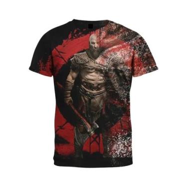 Imagem de Camiseta Masculina Oversized Com Estampa 3D God of War, Casual, Estilo