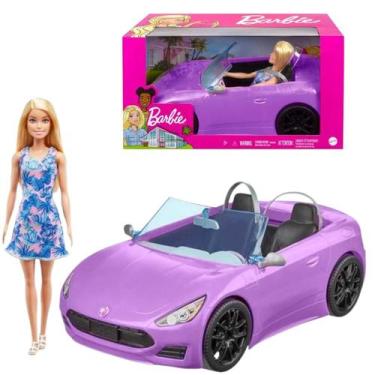 Imagem de Boneca Barbie Com Carro Conversível Roxo HBY29