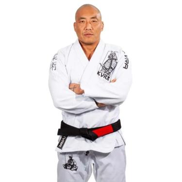 Imagem de Kimono Jiu Jitsu KVRA Samurai Branco A2-Unissex