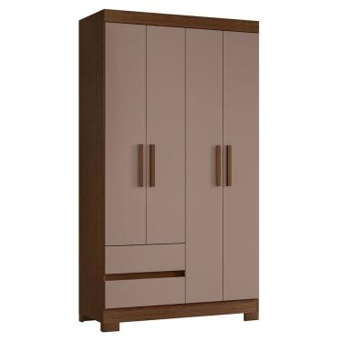 Imagem de Guarda Roupa Solteiro Olímpia 4 Portas 2 Gavetas - Móveis Albatroz