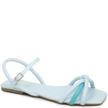 Imagem de Sandália Rasteira Tiras Bombadas Nózinho Sapato Show 14381-Feminino