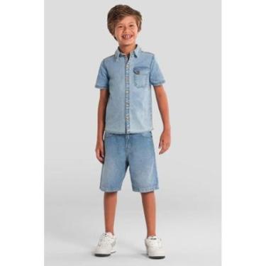Imagem de Bermuda infantil menino em jeans Brandili-Masculino