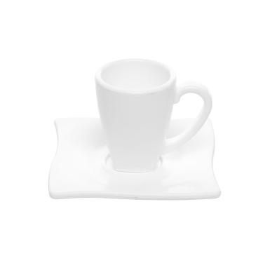 Imagem de Xícara Pires Elegance Vemplast 80Ml Cook Branca