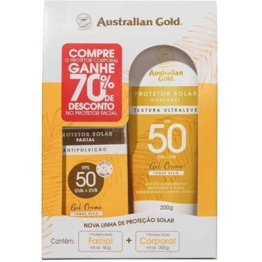 Imagem de Kit Australian Gold (Protetor Facial FPS 50 50g + Protetor Corporal FP