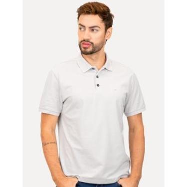 Imagem de Polo Ellus Masculina Piquet Classic Easa Cinza Claro-Masculino