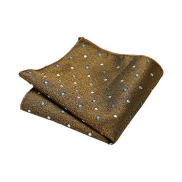 Imagem de Lenço De Bolso Azul Marinho Paisley Floral Para Homens, Para Casamento