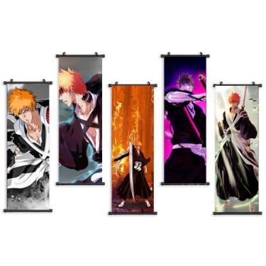 Imagem de Conjunto de pintura de parede Bleach Ichigo Kurosaki 25x75cm x5 - taiy