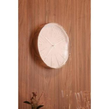 Imagem de Relógio de Parede Wolff Modern de Plástico Branco