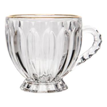 Imagem de Xícara Renaissance com Fio de Ouro 200ml Cristal Ecológico - Wolff