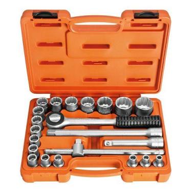 Imagem de Maleta Soquetes Estriados 1/2'' Com 22 Peças Tramontina Pro