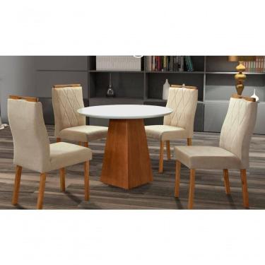 Imagem de Sala De Jantar Maciça 1x1 Com 4 Cadeiras Mônaco Art Salas