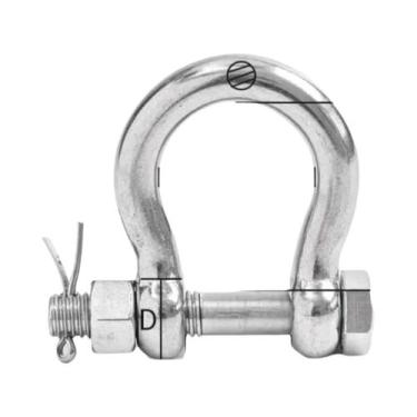 Imagem de Manilha Em D De Aço Inoxidável 304 Para Âncora De Proa, Tipo Parafuso 