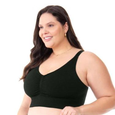 Imagem de Top Jacquard Com Bojo Removível Preto - Zee Rucci, G3