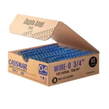 Imagem de Wireo para Encadernação 2x1 A5 azul 3.4 140 fls 04un - Cassmar