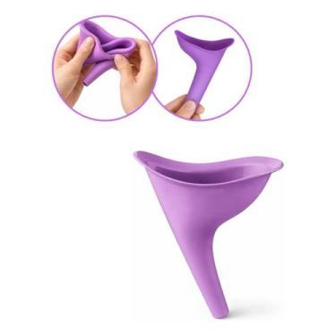 Imagem de Urinol Feminino Portátil Em Silicone - Prático E Libertador Rosa - Com