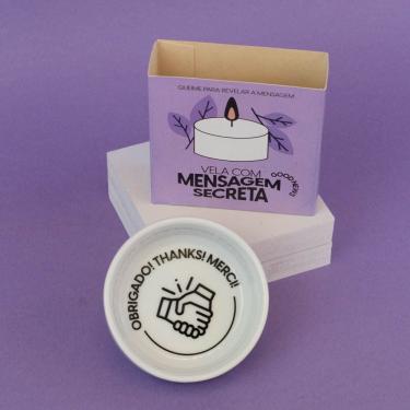 Imagem de Vela Com Mensagem Secreta Vanilla Grateful