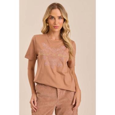 Imagem de T-SHIRT DOCE TRAMA FEMININA REF:106363-Feminino