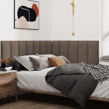 Imagem de Cabeceira Cama Box Solteiro Kit 15 Módulos Estofados - - Soft Decoraçõ