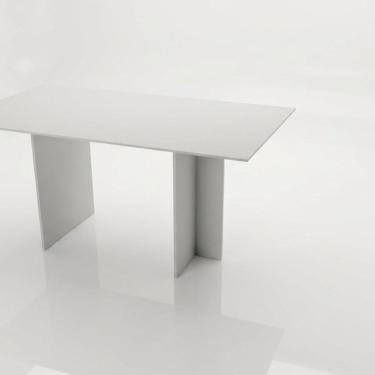 Imagem de Mesa de Jantar Moderna com Base Central Design Minimalista Branco