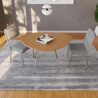 Imagem de Mesa para Sala de Jantar Orgânica 120cm Barcelona Acácia Mel