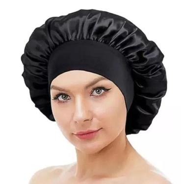 Imagem de Touca De Cetim Com Faixa Antifrizz Para Dormir Sortido - Genérica