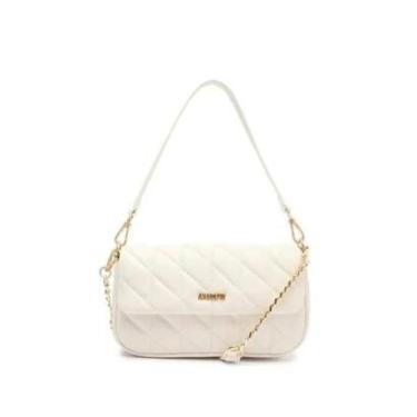 Imagem de Bolsa Anacapri Tiracolo Média Matelassê Triangular Branco-Feminino