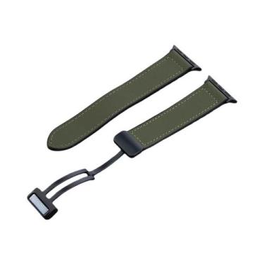 Imagem de Pulseira De Silicone E Couro Com Fecho Magnético Para Apple Watch De 4